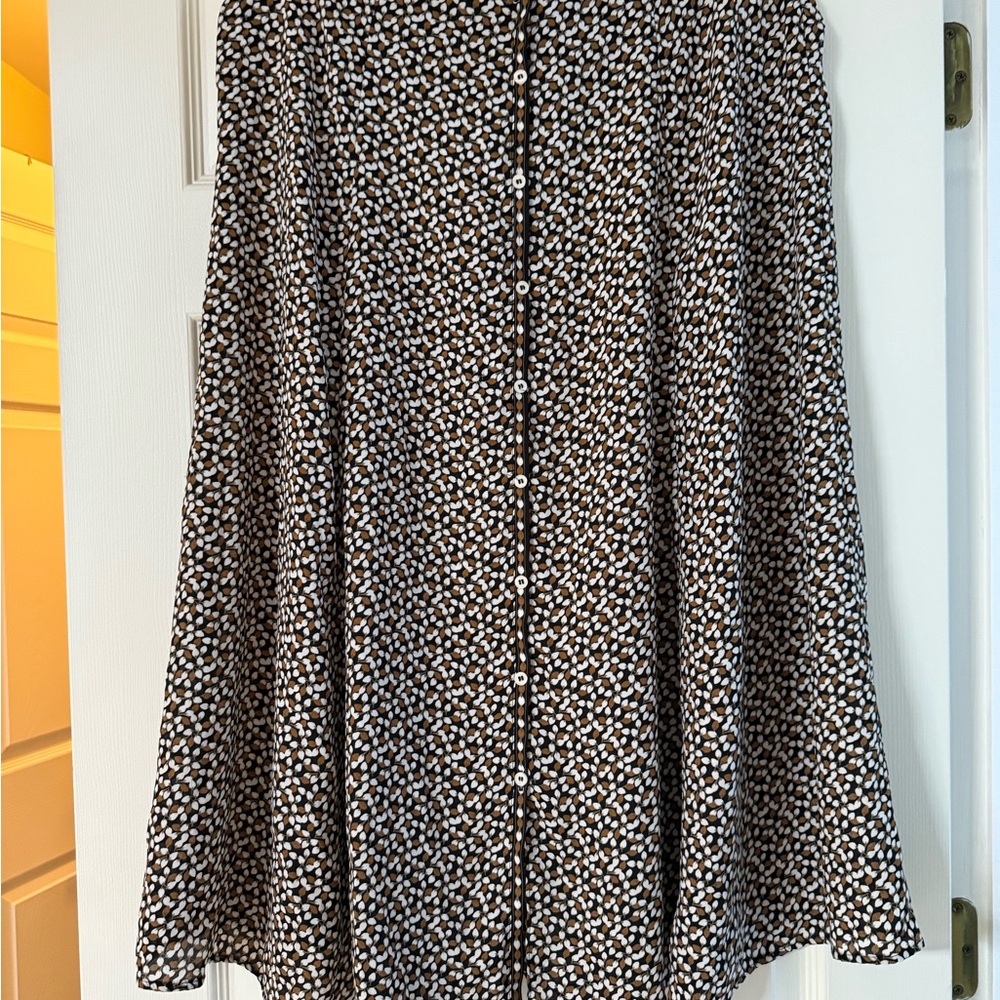 Max Studio Black and White A-Line Skirt